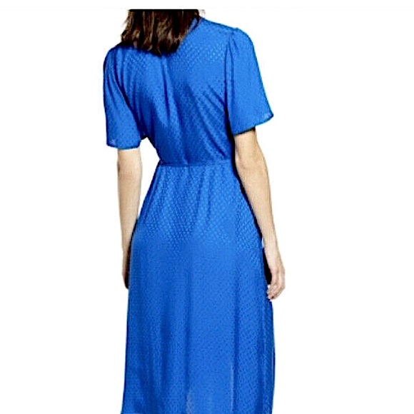 Leith metallic Royal Blue Wrap Dress - size XS - Picture 2 of 8